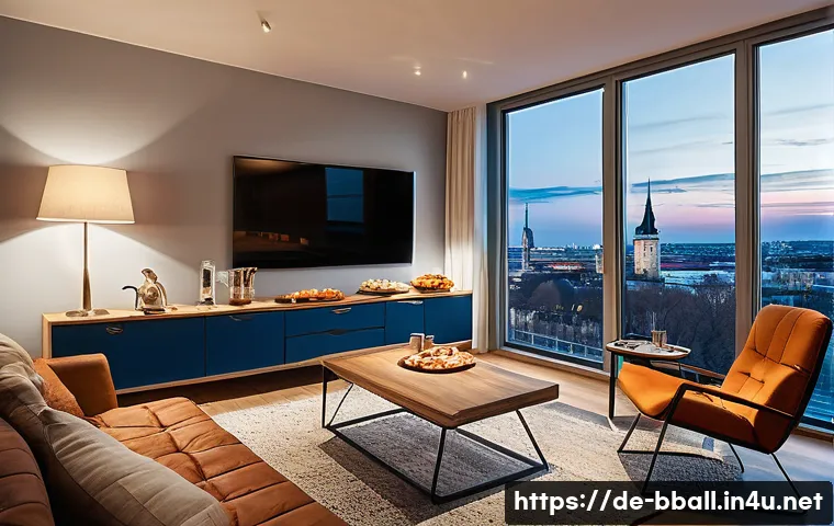 농구 방송 중계 정보 - A cozy living room scene in a modern German apartment during a basketball game night: a diverse grou...